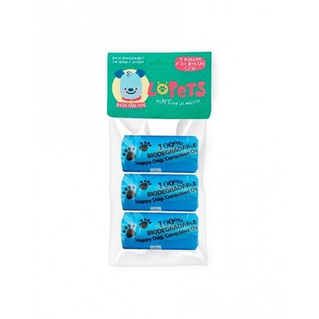 BOLSA LOPETS BIODEGRADABLE  *3ROLLOS...