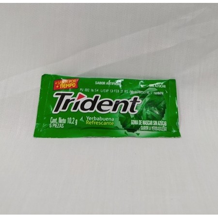 CHICLE TRIDENT YERBABUENA *6UND *18