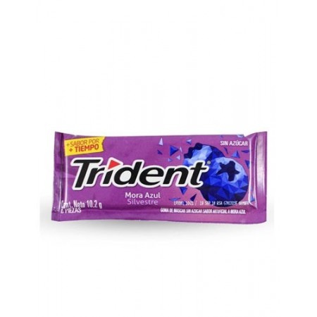 CHICLETS TRIDENT X6 MORA AZUL