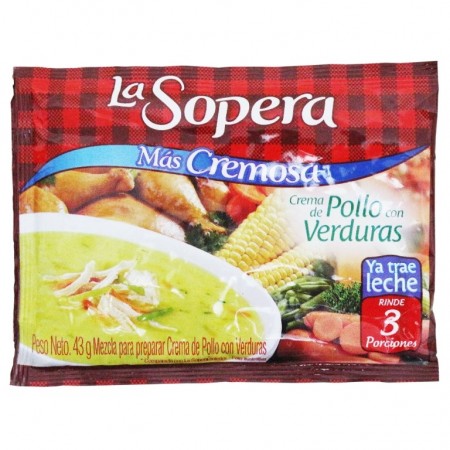 CREMA LA SOPERA X 3PORCIONES POLLO...