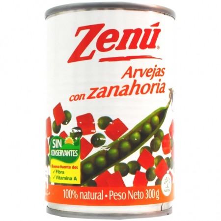 ENLATADO ZENU X300G ARVEJA CON ZANAHORIA