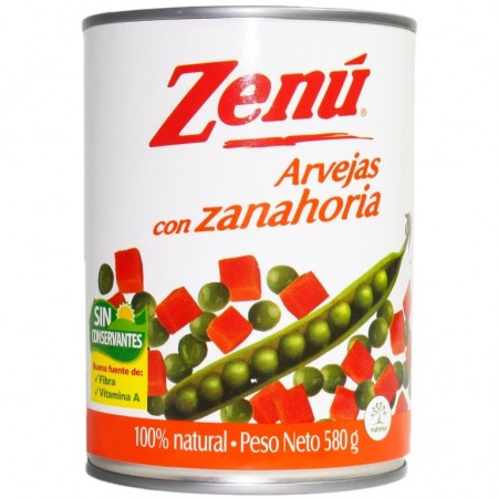 ENLATADO ZENU X580GR ARVEJA CON...