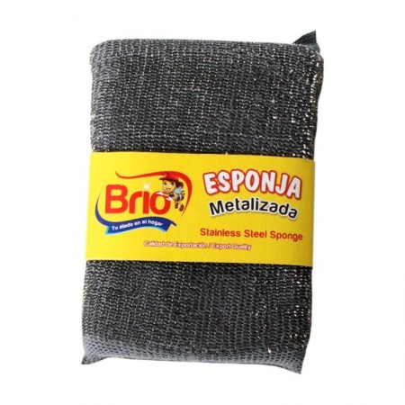 ESPONJA BRIO METALIZDA ACERO INOXIDABLE