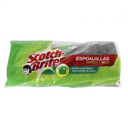 ESPONJILLA SCOTCH BRITE LANA *12UND