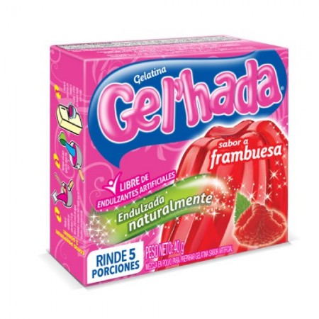 GELATINA GEL'HADA FRAMBUESA *40G *48