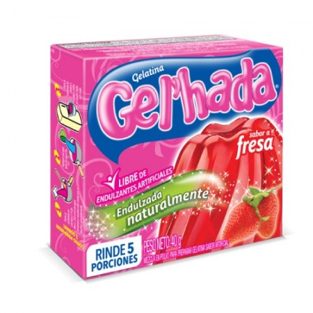 GELATINA GEL'HADA FRESA *40G *48