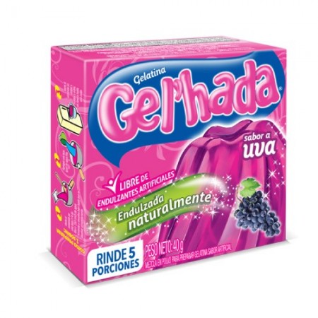 GELATINA GEL'HADA UVA *40G *48
