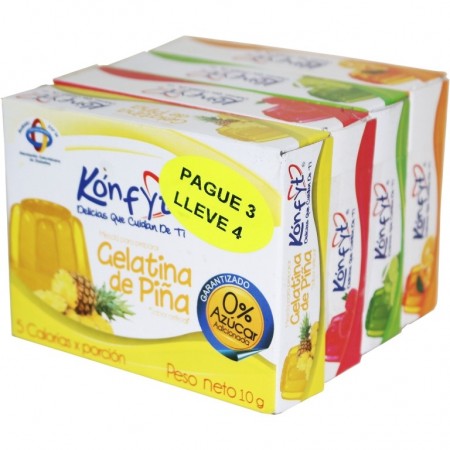 GELATINA KONFYT 10 G LIGHT 3 X 4...