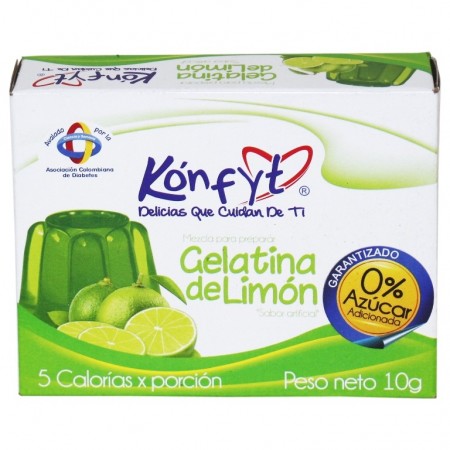 GELATINA KONFYT X10GR SIN AZUCAR LIMON
