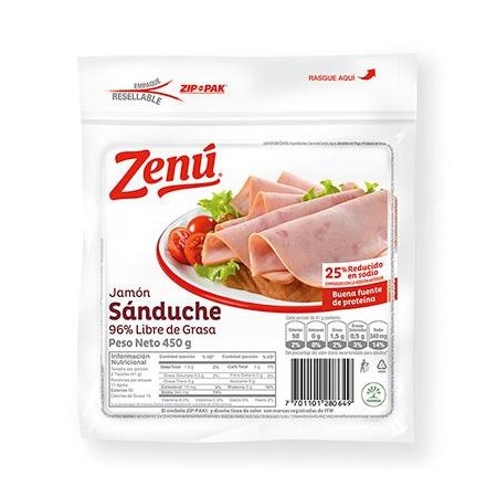 JAMON ZENU X230GR SANDUCHE