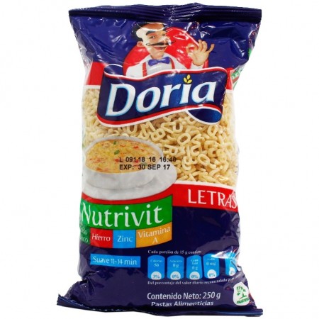 PASTA DORIA X250GR LETRAS