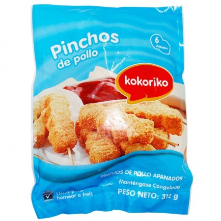 PINCHOS DE POLLO KOKORIKO 6 UNDS X 312 G