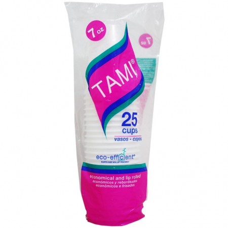 VASOS DESECHABLES TAMI 7 OZ X 25 UNDS