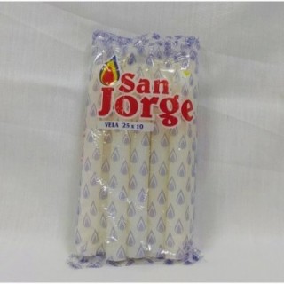 VELA SAN JORGE BLANCA 25*10
