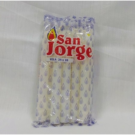 VELA SAN JORGE BLANCA 25*10