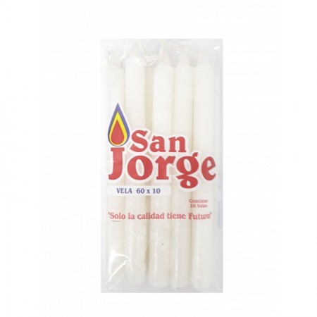 VELA SAN JORGE BLANCA MEDIANA X 10...