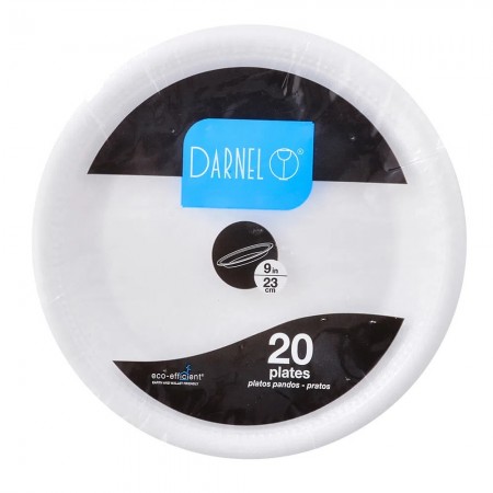 PLATO DESECHABLE DARNEL ICOPOR 23 CM...