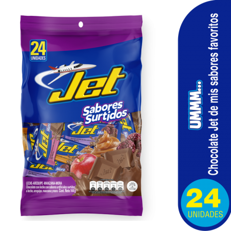 CHOC/ JET SABORES SURTIDOS *24UND