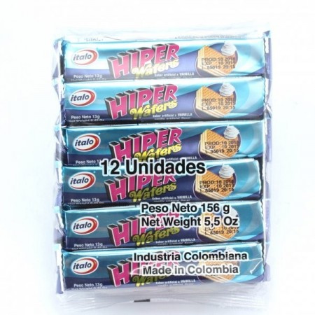 GALLETA ITALO HIPER WAFER VAINILLA *12UN