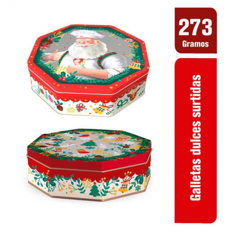 GALLETA NOEL NAVIDAD COFRE OCTAGONAL*273