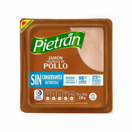 JAMON ZENU PIETRAN PECHUGA POLLO*230G