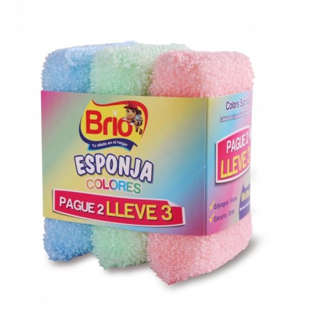 OFT ESPONJA BRIO COLORES PG 2 LLV 3