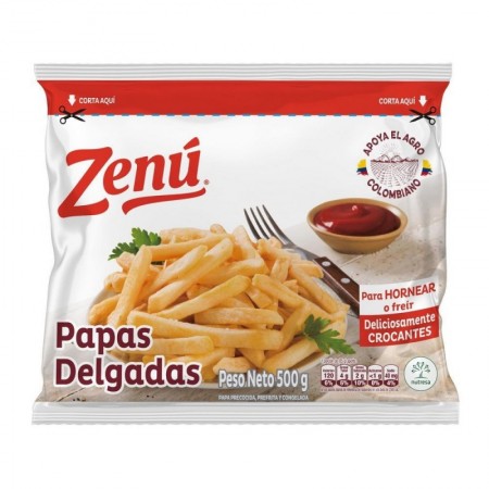 PAPA ZENU CONGELADA DELGADAS *500G