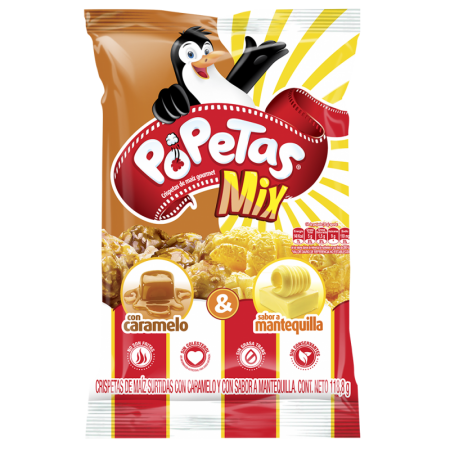 POPETAS MIX CARAMELO Y MANTEQUILLA *132G