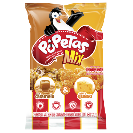POPETAS MIX CARAMELO Y QUESO *132G