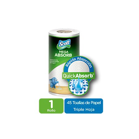 TOALLA COCINA SCOTT MEGA ABSORB *45H