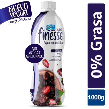YOGURT ALPINA FINESSE MORA BOTELLA *1000