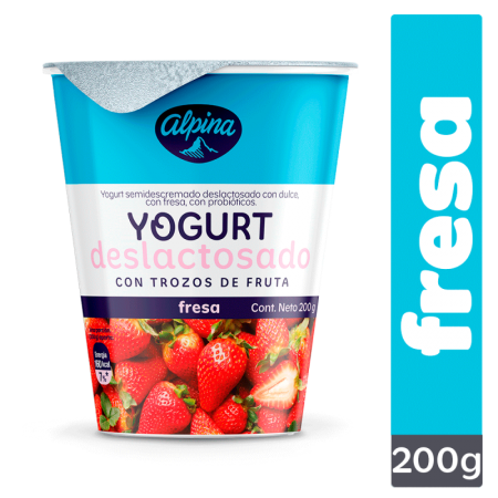 YOGURT ALPINA FRESA DESLACTOSADO *200G