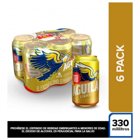 Cerveza Aguila Light lata x6und x355ml
