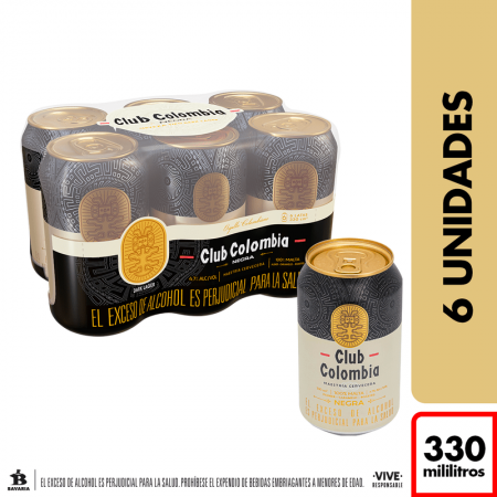 Cerveza Club Colombia Negra lata...