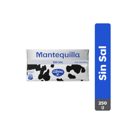 MANTEQUILLA ALPINA SIN SAL *250G