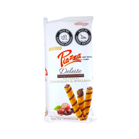 BARQUILLO PIAZZA DELEITE RELLEN CHOC*30G