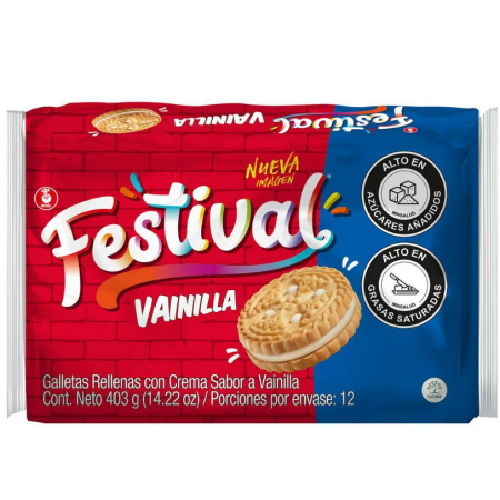 GALLETA FESTIVAL VAINILLA 12*4