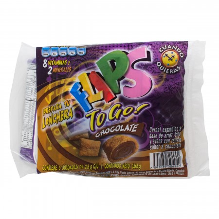CEREAL FLIPS CHOCOLATE LONCHERA *6UND