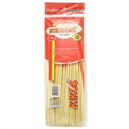 PALO PARA CHUZO KIKOS BAMBU *30CM *100UN