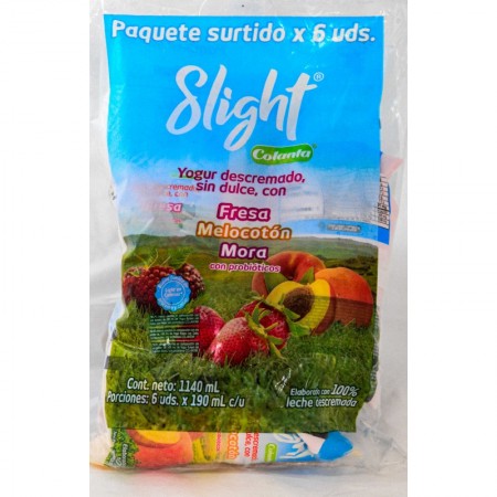 YOGURT COLANTA SLIGH SIXPACK BOLSA...