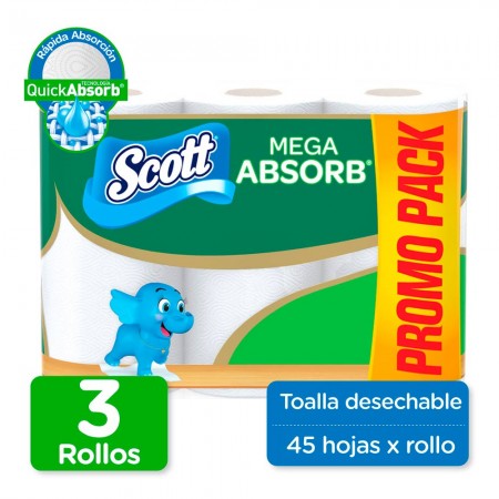 TOALLA COCINA SCOTT MEGA ABSORB *3UND