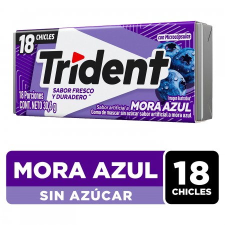 CHICL TRIDENT MORA AZUL *18UND *12