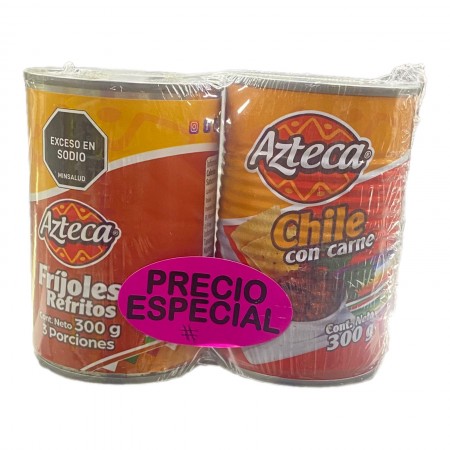 OFT CHILE CON CARNE AZTECA+FRIJOL*300G