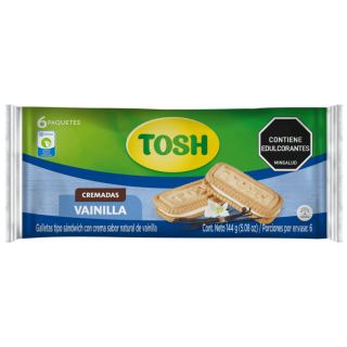 GALLETAS TOSH X6 VAINILLA