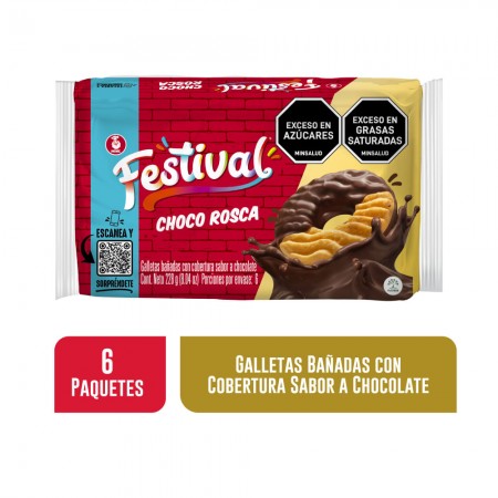GALLETA FESTIVAL CHOCO ROSCA *6UNDS...